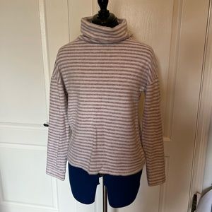 A NEW DAY✨(Target) Pink & White Striped Turtleneck Sweater Size Extra Small (XS)